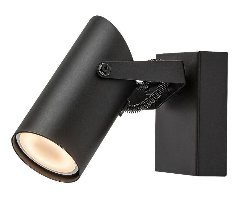 Kinkiet ścienny Rabalux Maximilian czarny matowy 1 x GU10 x IP20 wym: 12,5 x 5,5 x 15,5 cm - 1 szt.