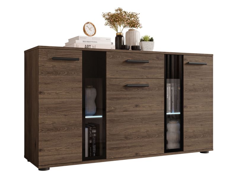 Komoda MIRJAN 24 Salsa mit LED orzech okapi 1 szt.