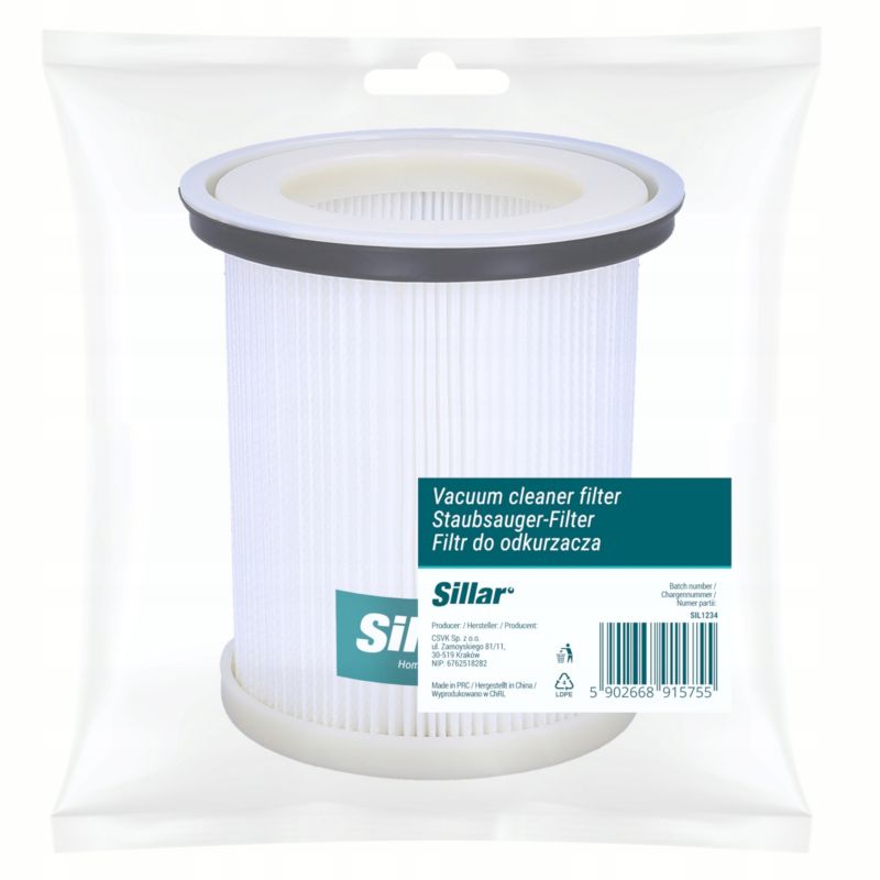 Filtr do odkurzacza, Sillar, HEPA, wylotowy, antyalergiczny, zamiennik do MPM Bora Hydra MOD02 MOD07 MOD09 11 13 17, 1szt