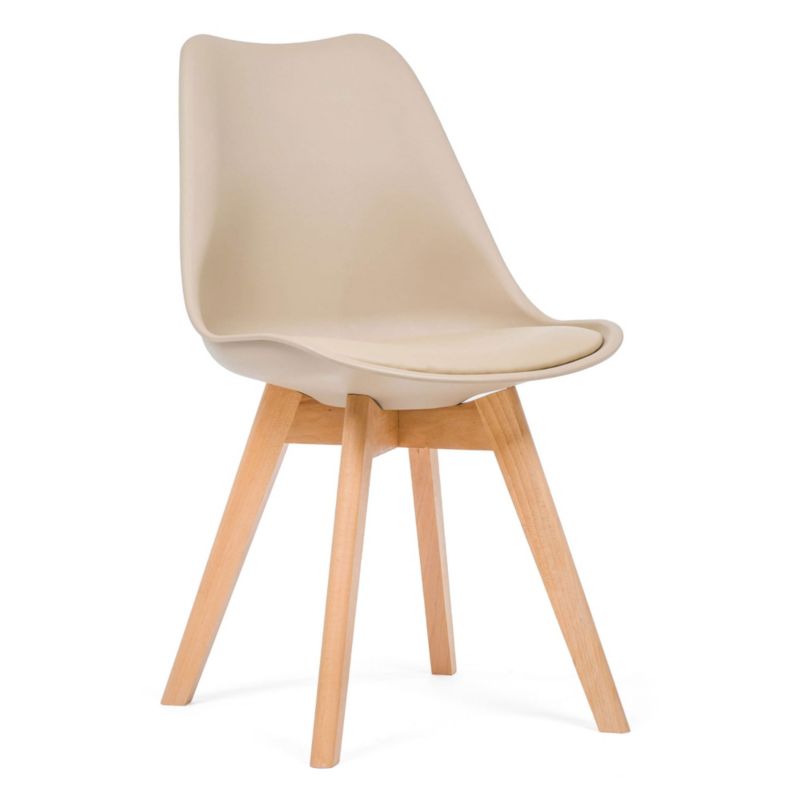 Krzesło skandynawskie MebleMWM 53E-7 beżowe 1 szt.