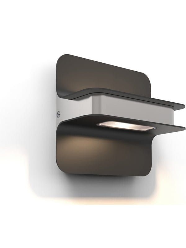 Kinkiet ścienny zewnętrzny Lutec Hill antracytowo-biały LED 8W 3000K 650lm IP54 wym: 16,4 x 17,8 x 10,3 cm aluminium - 1 szt.