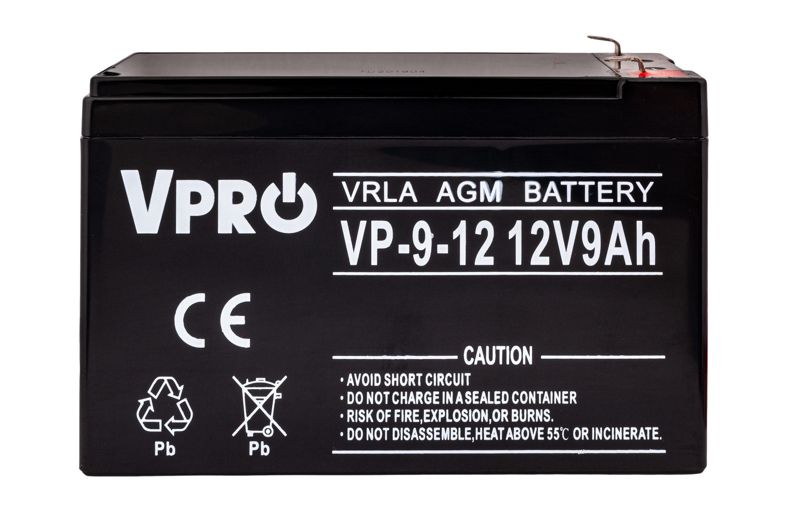 Akumulator AGM Volt Polska 12V 9Ah bezobsługowy Vrla V-Pro 1szt.