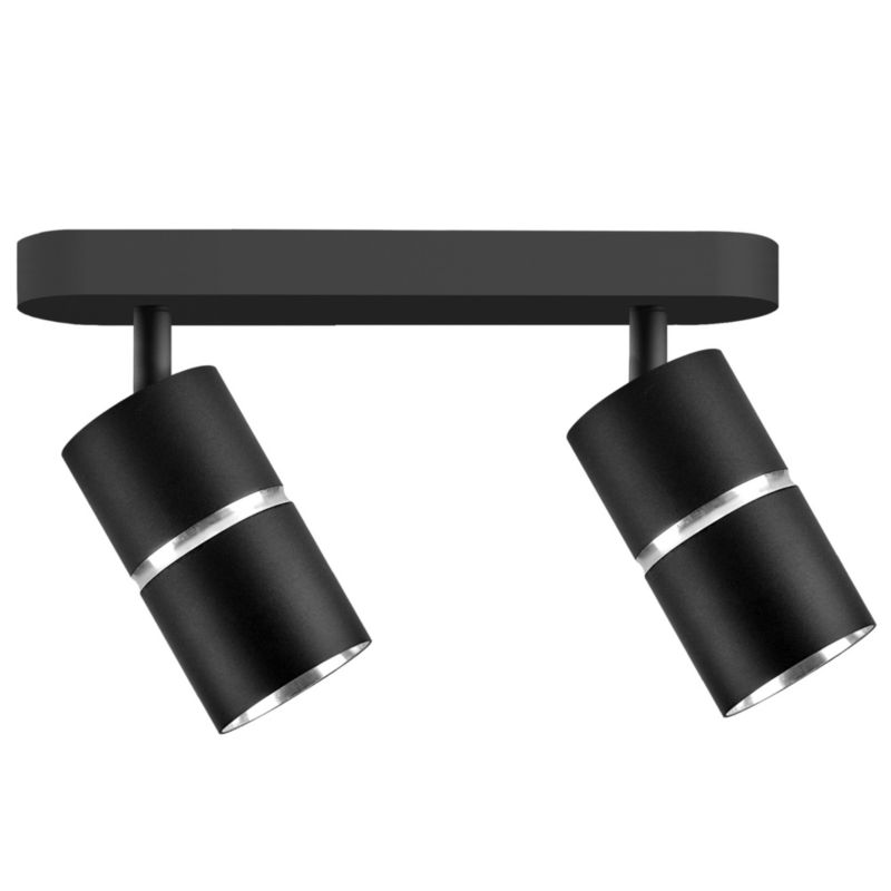 Kinkiet ścienny Polux Bamboo czarno-srebrny 2 x GU10 x IP20 wym: 16,3 x 26 x 5,5 cm - 1 szt.