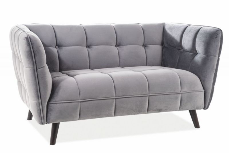 Sofa Signal CASTELLO VELVET 2 szara 1 szt
