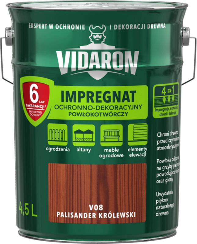 Impregnat do drewna Vidaron palisander królewski 4,5 l