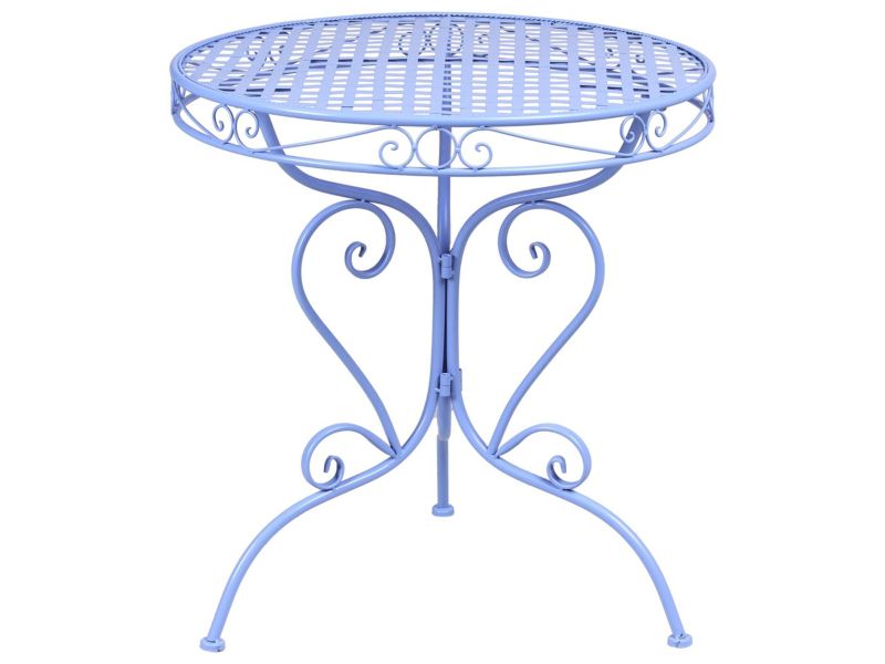 Stolik bistro Albinia 70 cm 70 cm Metal Niebieski 1 szt.