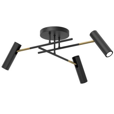 Lampa sufitowa wisząca Luminex Axion 3221 czarny mat-złoty połysk minimalistyczna 3xGU10 x 8W 1 szt.