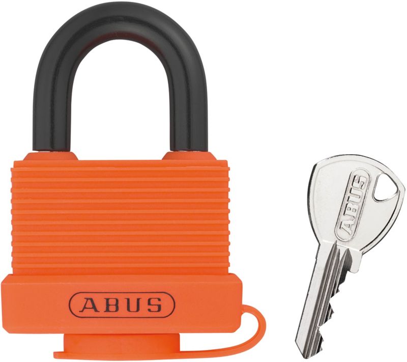 Kłódka pałąkowa aluminiowa powlekana Abus 45 mm pomarańczowa