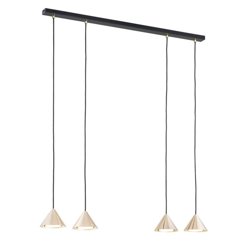 Lampa wisząca Emibig Elit czarno-złota wym: 100 x 90 x 12 cm 4xGX53 x 12W 1 szt.