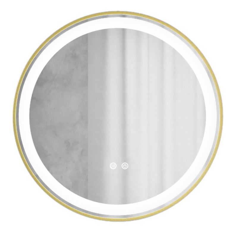 Lustro Okrągłe Podświetlane Granitan Aria Ergonomiczne Led 60x60 Złote 1 szt.