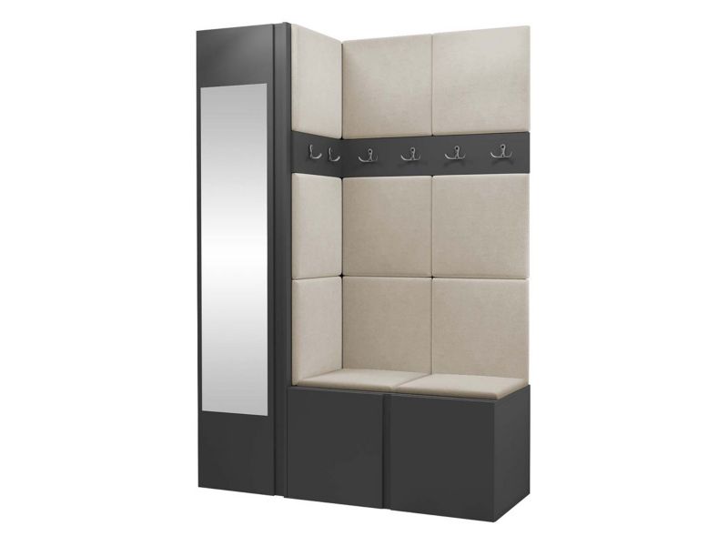 Garderoba MIRJAN 24 Orion X grafit + beżowy 1 kpl.