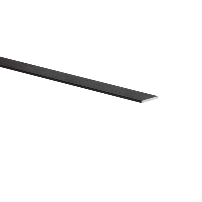 Płaskownik aluminiowy szczotkowany 2600 x 20 x 2 mm czarny
