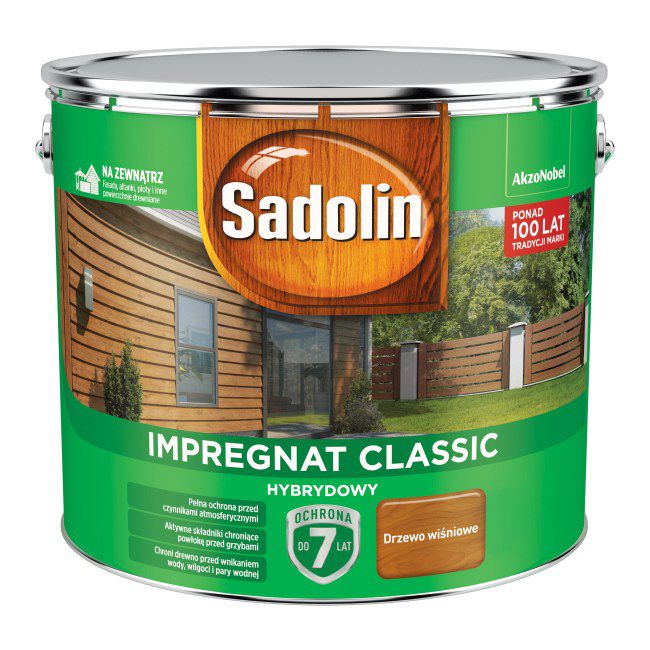 Impregnat do drewna Sadolin Hybrydowy drzewo wiśniowe 9 l