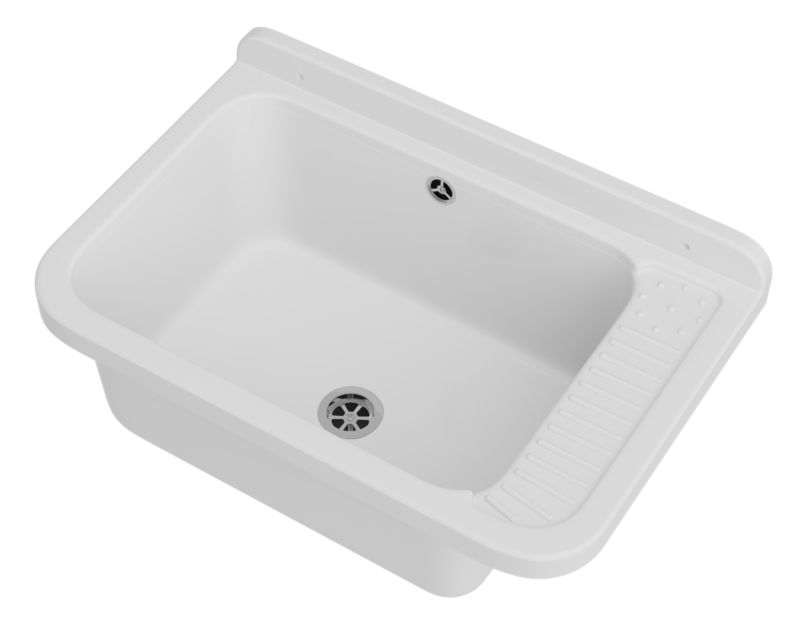 Zlew Gospodarczy Negra Biała Granitan do Garażu 1 szt.