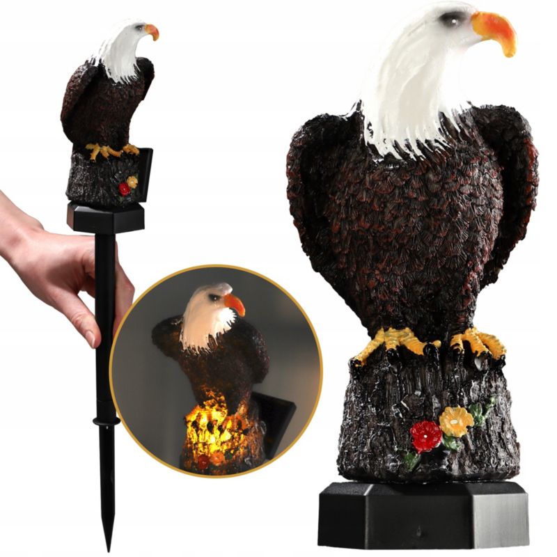 Lampa Solarna KADAX Led Ogrodowa Wbijana Lampka Orzeł 1 szt.