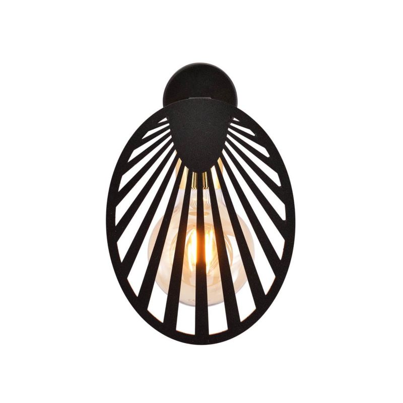 Kinkiet ścienny Emibig Playa czarno-złoty 1 x E27 x 15W IP20 wym: 23,5 x 16 cm - 1 szt.