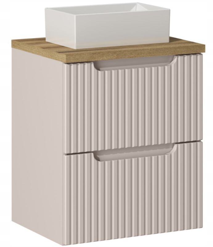 Szafka pod Umywalkę łazienkowa 50 cm Wisząca z Blatem Dąb Nova Kaszmir Kaszmirowa Szuflady Furnidea 1 szt.