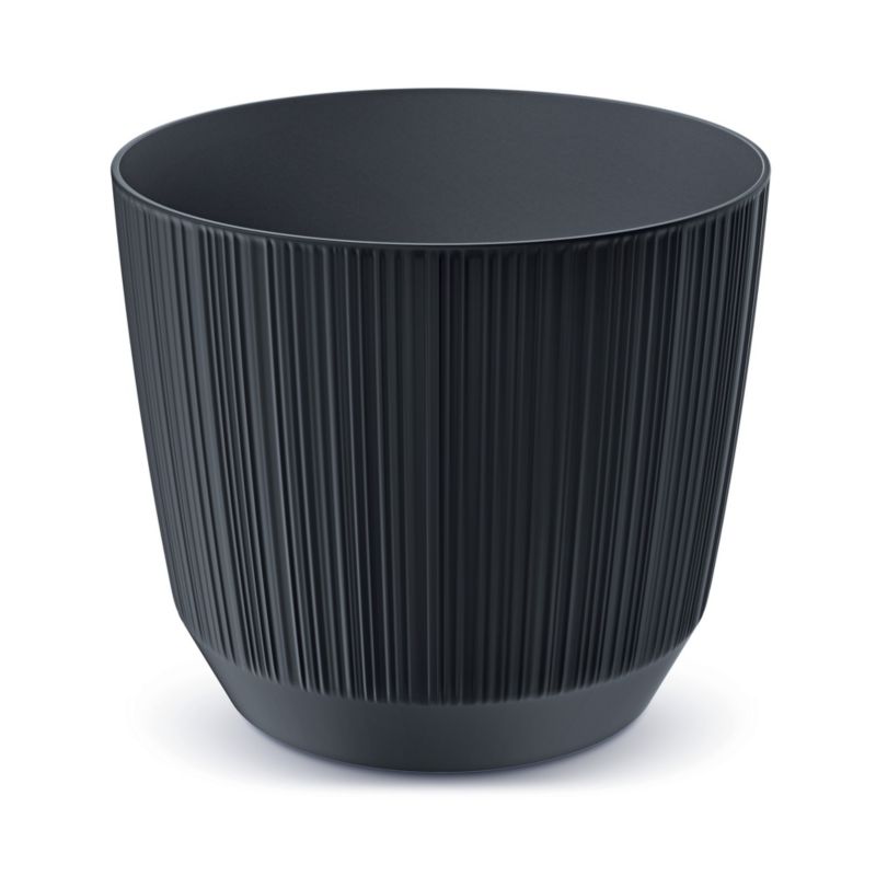 Doniczka EDANTI Osłonka Domowa 16,8 cm Ryfo Na Stół Parapet Antracytowa 1 szt