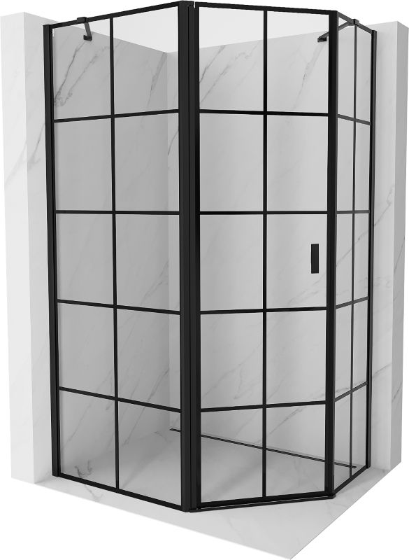 Kabina prysznicowa Mexen Mist czarna 90x80 cm lewa 1 szt