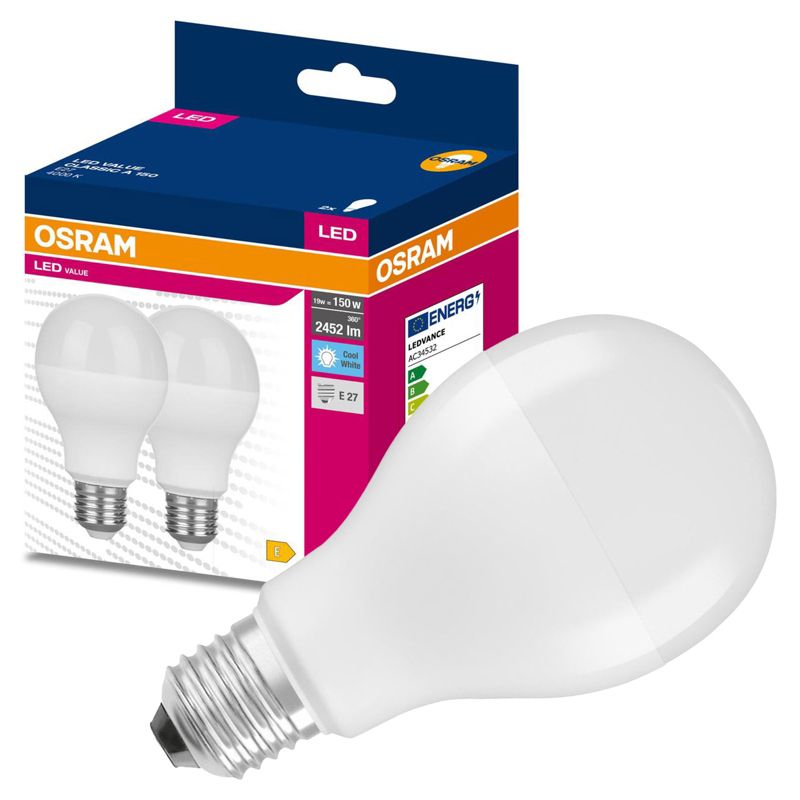 Żarówka LED Osram E27 A68 19W 2542lm 4000K 200st 2 szt.