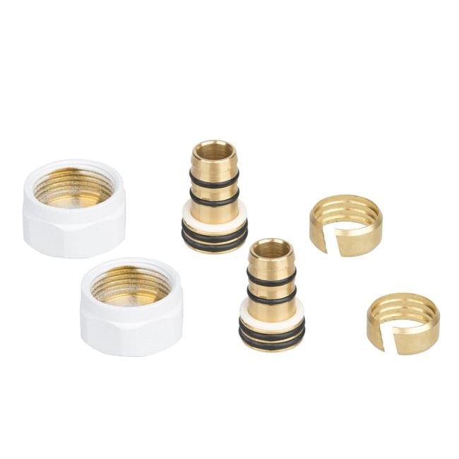 Przyłącze grzejnikowe PEX 16 mm x M22 biały LUXRAD 2 szt