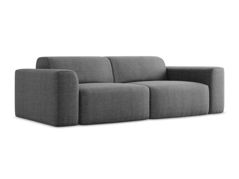 Modułowa sofa 2-osobowa LaMiaSofa BOVA z tkaniny strukturalnej 208x104 cm ciemny szary 1 szt.