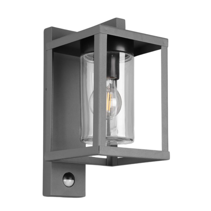 Kinkiet zewnętrzny z czujnikiem Trio Lunga antracyt 1 x E27 x 40W IP44 wym: 33,5 x 16 x 22,5 cm - 1 szt.