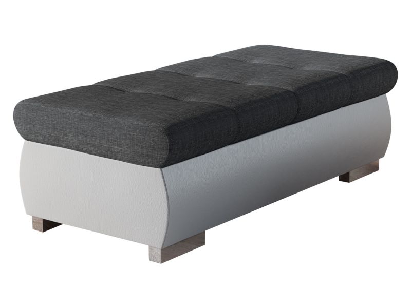 Pufa MIRJAN 24 Orkan Duża biała ekoskóra/grafitowy 1 szt.