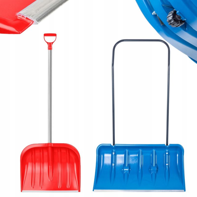 Pług Do Śniegu KADAX Na Kółkach Łopata + Łopata Aluminiowy Trzonek Zestaw 1szt.