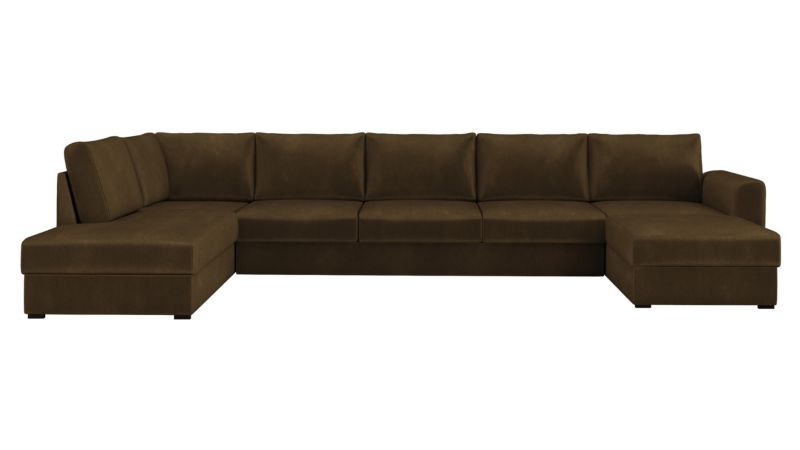 Narożnik z funkcją spania MIRJAN 24 Wilma Large lewy ciemny brąz 1 szt.