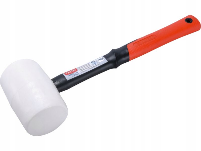 Młotek gumowy biały 80 mm Extol Premium bezodrzutowy wzmocniony do montażu 1 szt