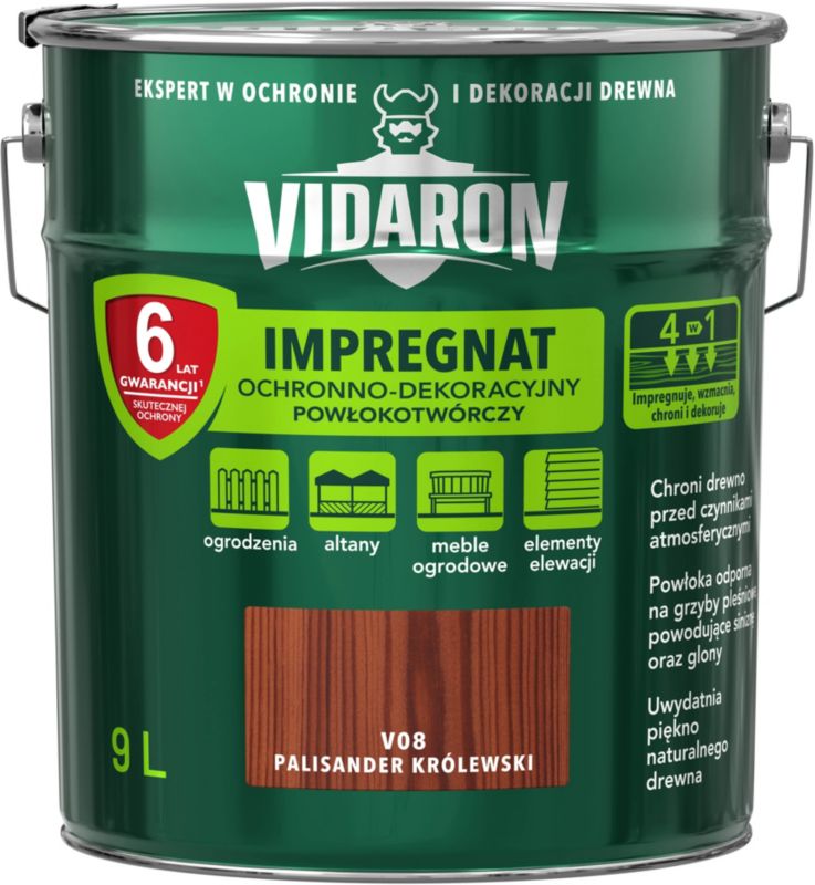Impregnat do drewna Vidaron palisander królewski 9 l