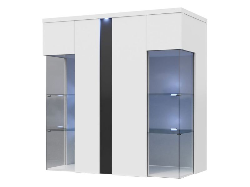 Witryna MIRJAN 24 Marco górna biały / biały połysk / czarny połysk 1 szt.