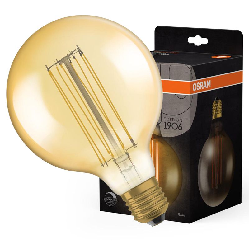 Żarówka LED Osram Dekoracyjna G80 Kula E27 5.8W 470lm 2200K 320st Filament 1 szt.
