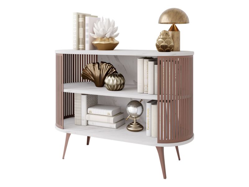 Komoda MIRJAN 24 Roenni miedziany/marmur bianco 1 szt.