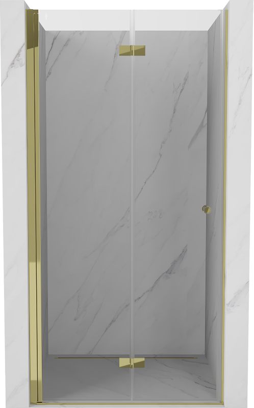 Składane drzwi prysznicowe Mexen Mist-F złote transparent 100 cm 1 szt