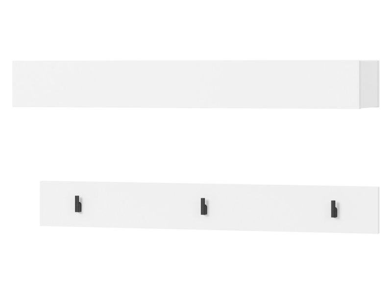 Wieszak MIRJAN 24 poziomy do przedpokoju Simply SM-06 biel alpejska 1 szt.