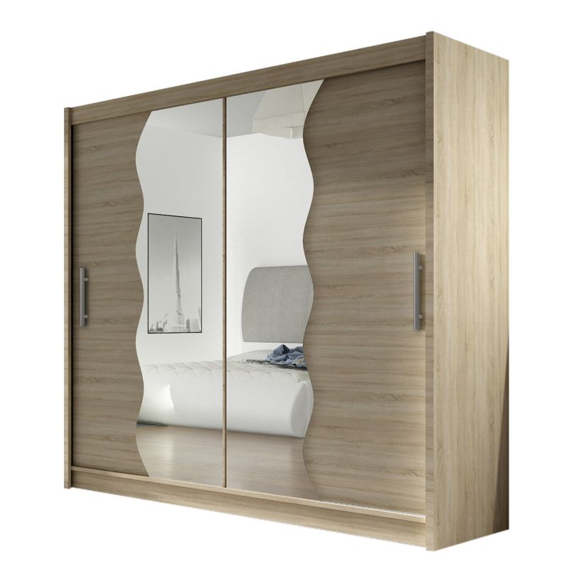 Szafa MIRJAN 24 z drzwiami przesuwnymi London X dąb sonoma/lustro 1 szt.