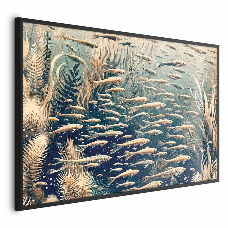 Plakat Artgeist Oceaniczna przyroda 90x60 cm z ramą czarną 1 szt