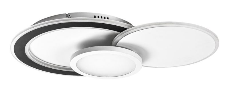 Lampa sufitowa wisząca Rabalux Stavros 4024 biało-czarna pilot wbudowany LED 40W 1 szt.