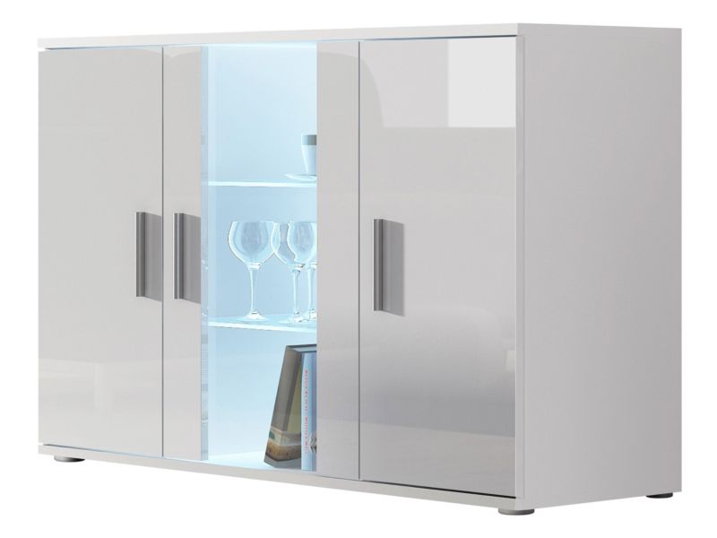 Komoda MIRJAN 24 Soho S-7 biały / biały połysk 1 szt.