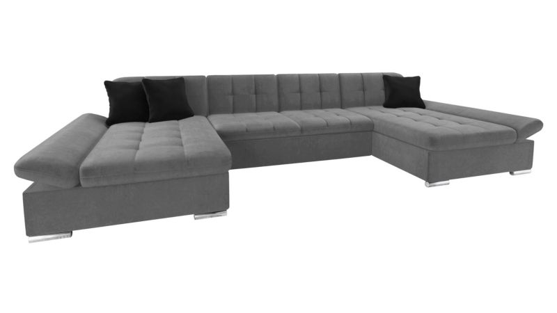 Narożnik z funkcją spania MIRJAN 24 Alia platynowy szary/czarny 1 szt.