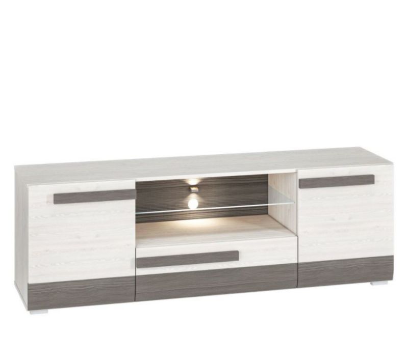 Szafka RTV ML Meble BIANKA 165 sosna śnieżna/szara 1 szt.