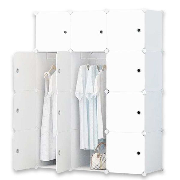 Szafa Rebiko Garderoba Modułowa Biała 12 Półek 1 szt.
