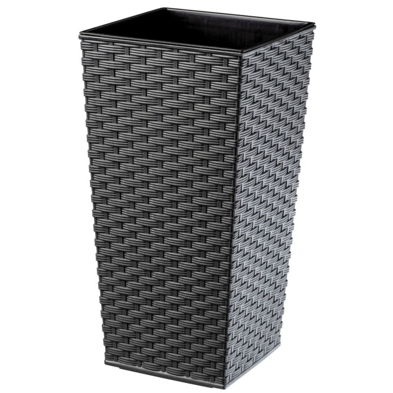 Doniczka KADAX Donica Z Wkładem Osłonka Kwietnik Wysoka Ogrodowa Grafit 19x36cm 1 szt.