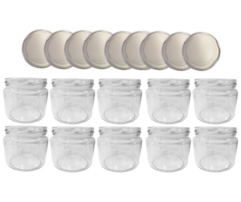 Słoiki MODO24 330ml dżemy konfitury przyprawy grzybki zakrętki 82mm PZH 10 kpl.