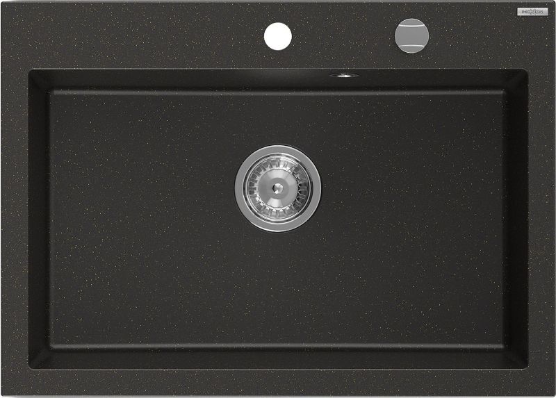 Zlewozmywak wpuszczany Mexen Elix czarny/złoty metalik 700x500 mm - 6526701005-75