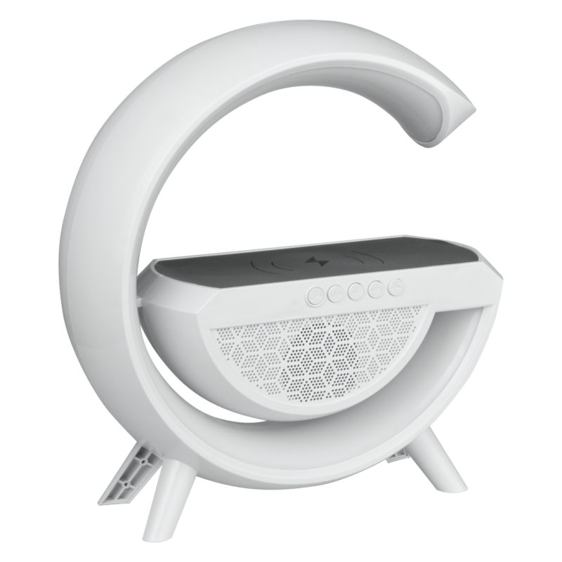 Lampka biurkowa DPM z głośnikiem BT RGB biała