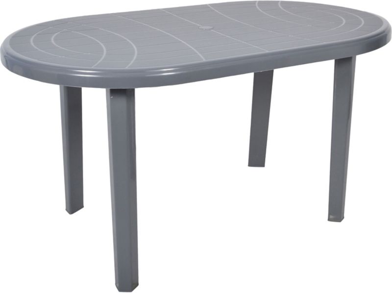 Stół Jantar owalny 135 x 80 cm szary