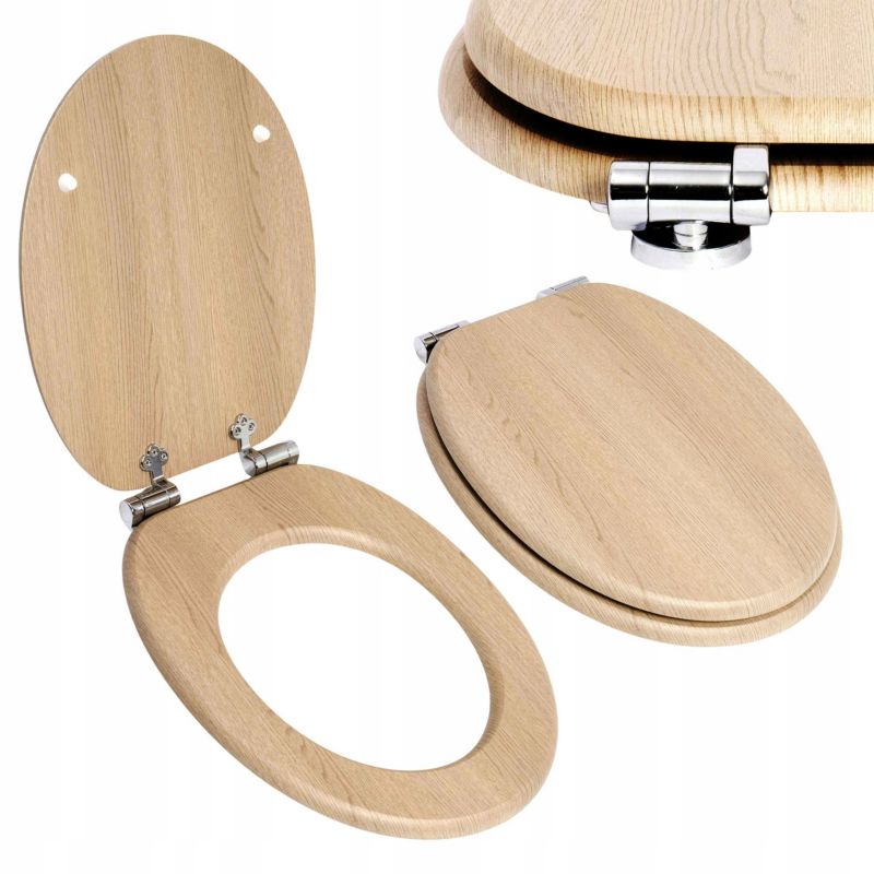 Deska sedesowa Rodeno wolnoopadająca beżowa odporna płyta MDF 1 szt.